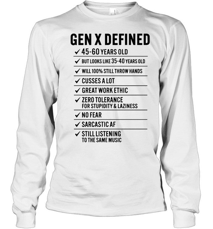 Gen Defined 45 60 years old Shirt