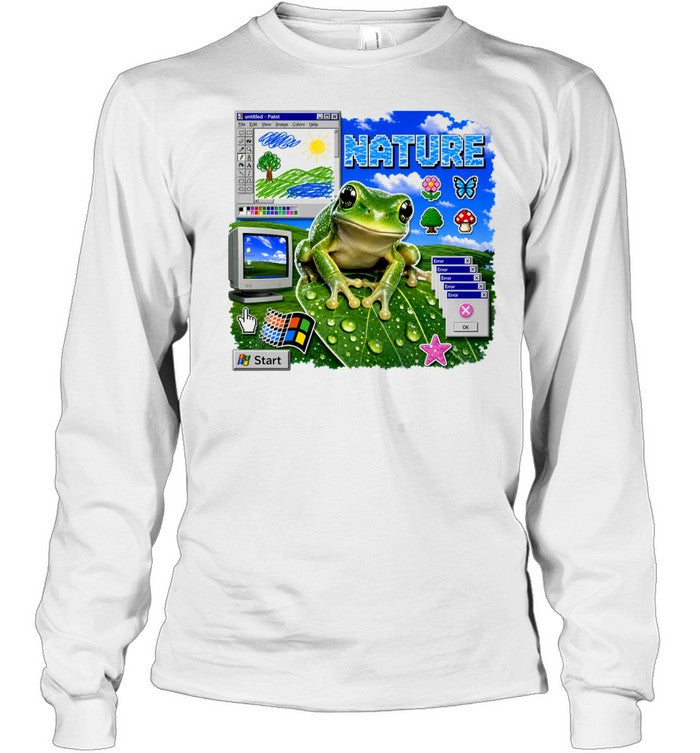 Nature frog computer desktop icons paint window start error software Shirt