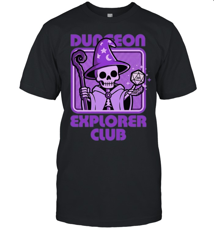 Skeleton Wizard Dungeons and Dragons Dungeon Shirt