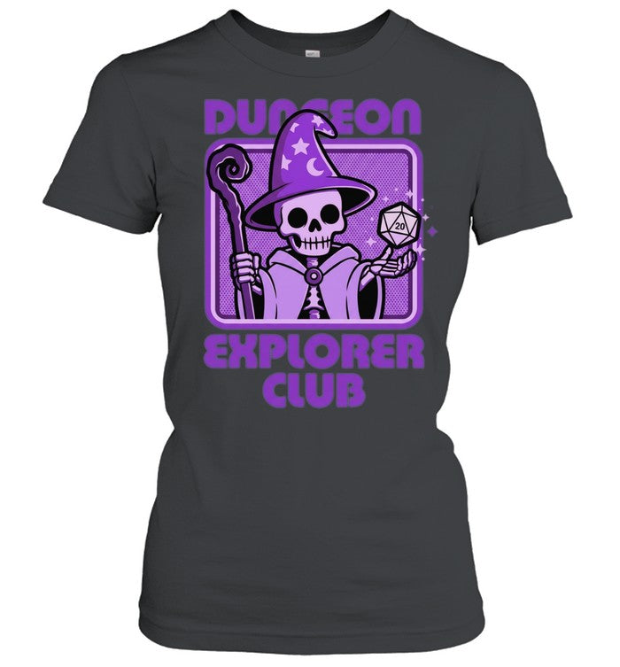 Skeleton Wizard Dungeons and Dragons Dungeon Shirt