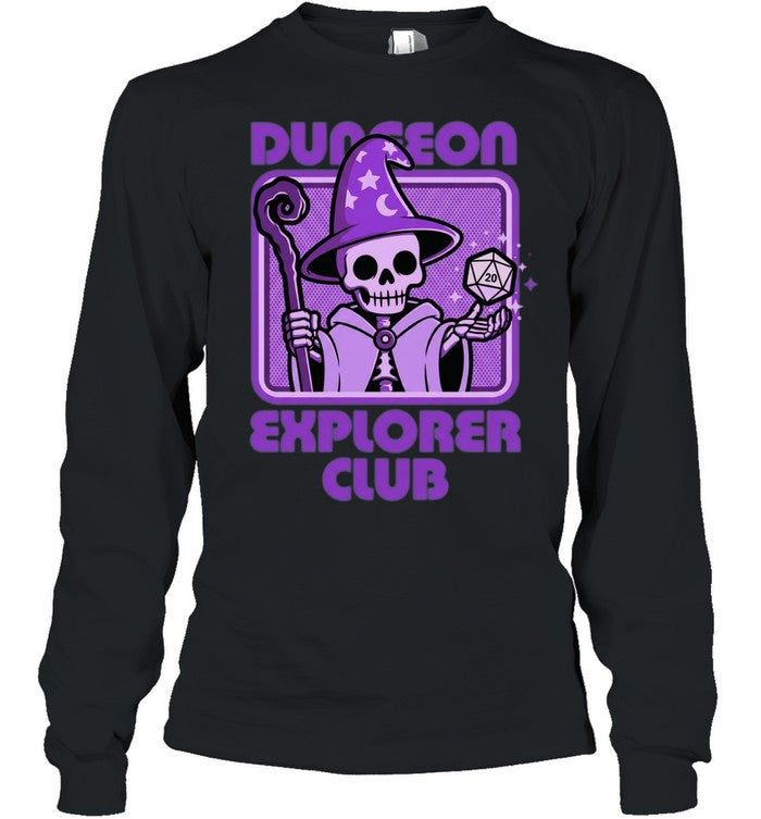Skeleton Wizard Dungeons and Dragons Dungeon Shirt