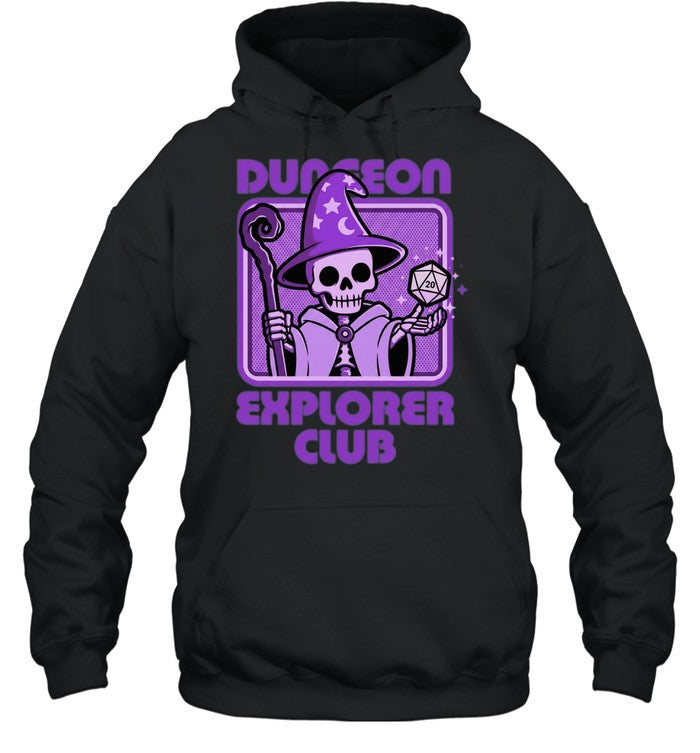 Skeleton Wizard Dungeons and Dragons Dungeon Shirt