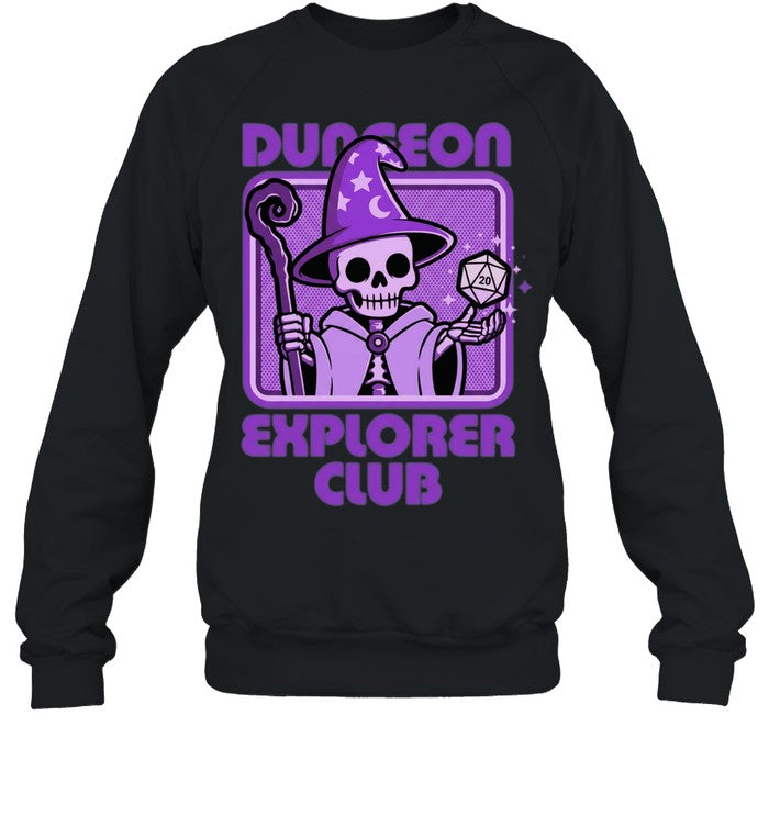Skeleton Wizard Dungeons and Dragons Dungeon Shirt