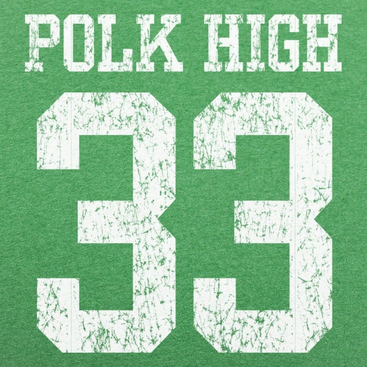 Polk High Panthers Number 33 Football Jersey Design