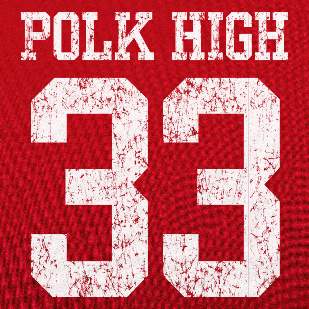 Polk High Panthers Number 33 Football Jersey Design