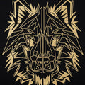 Polygon Wolf Geometric Gold Wolf Head Design