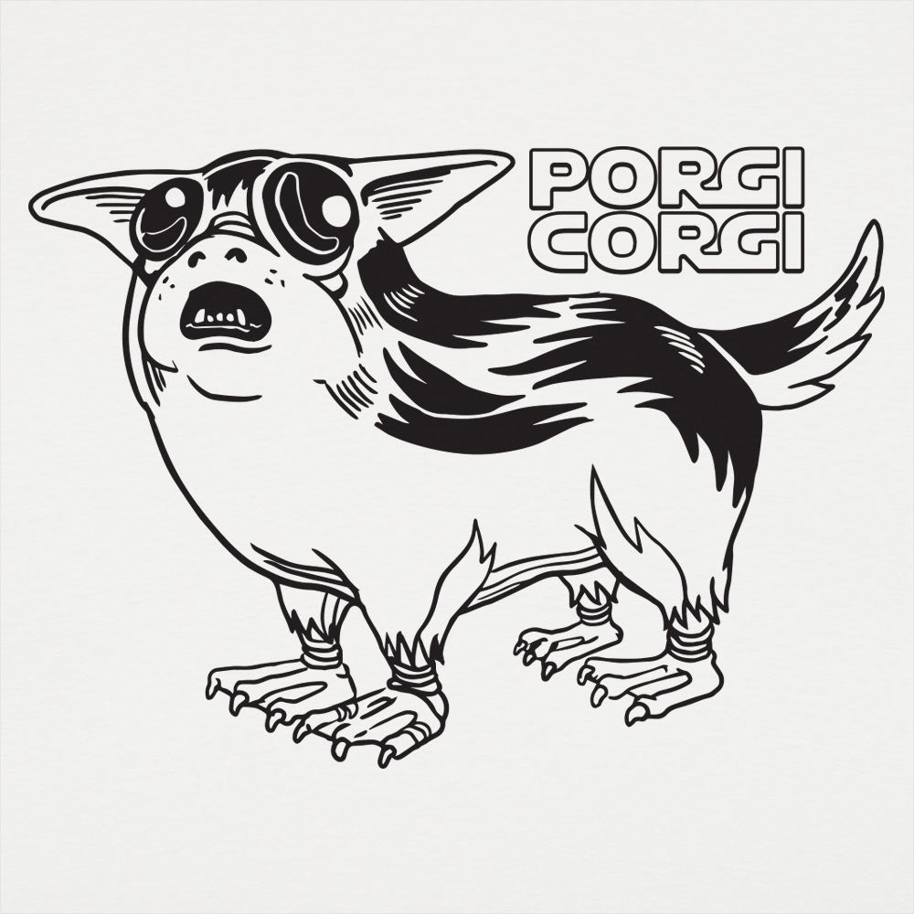 Porgi Corgi Space Creature and Corgi Mashup