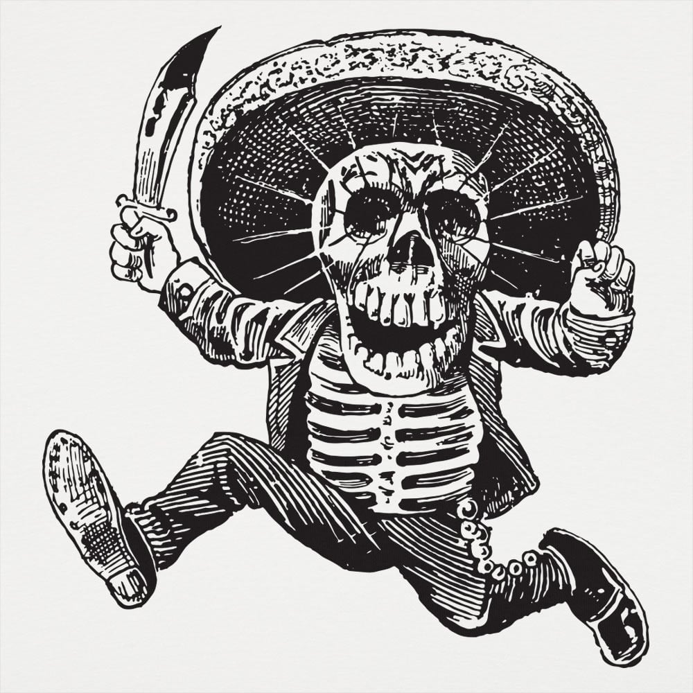 Posada Calavera Skeleton Illustration