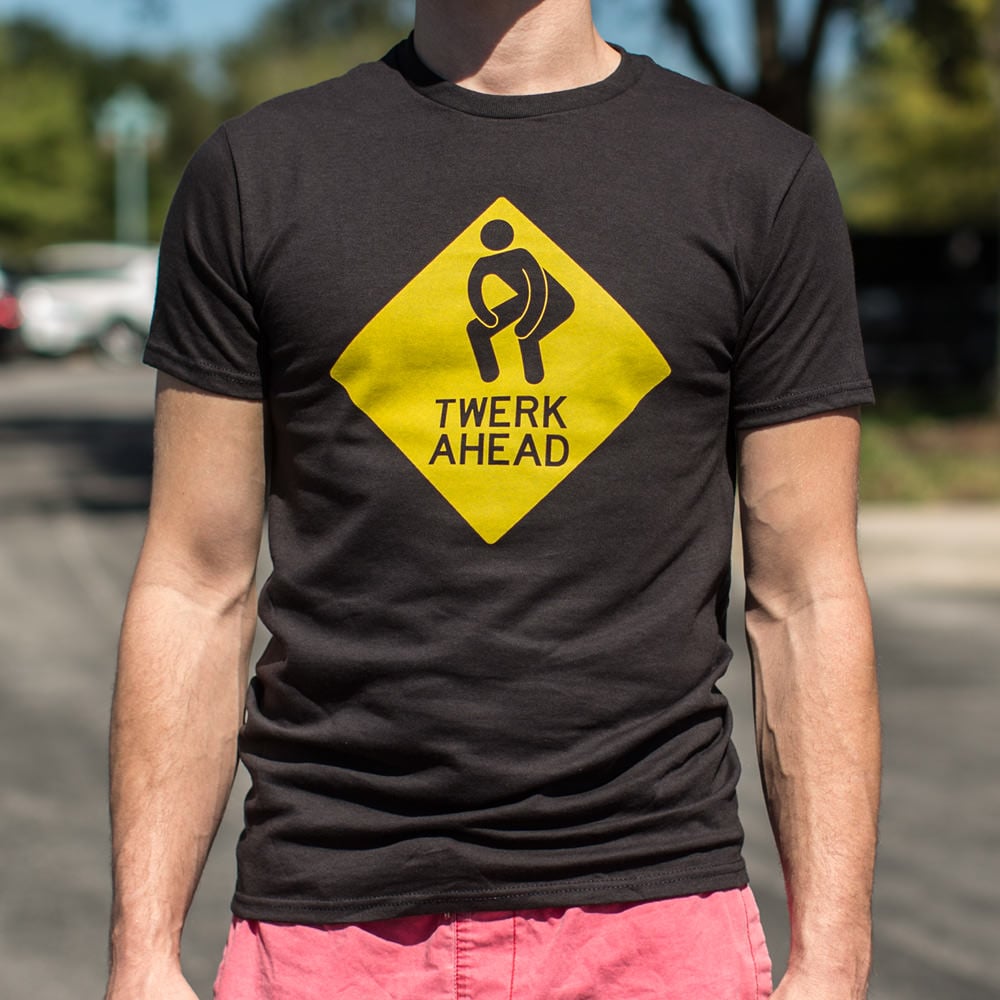 Twerk Ahead Yellow Road Sign Twerking Graphic