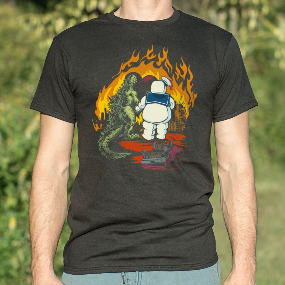 A Puft Zilla Moment Giant Marshmallow and Lizard Monsters Full Color