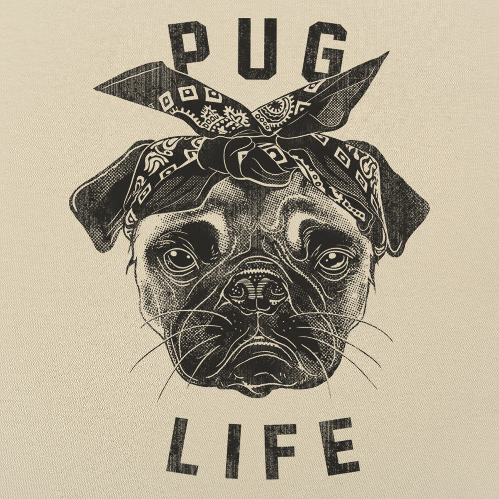 Pug Life Gangster Pug Dog with Bandana