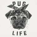 Pug Life Gangster Pug Dog with Bandana