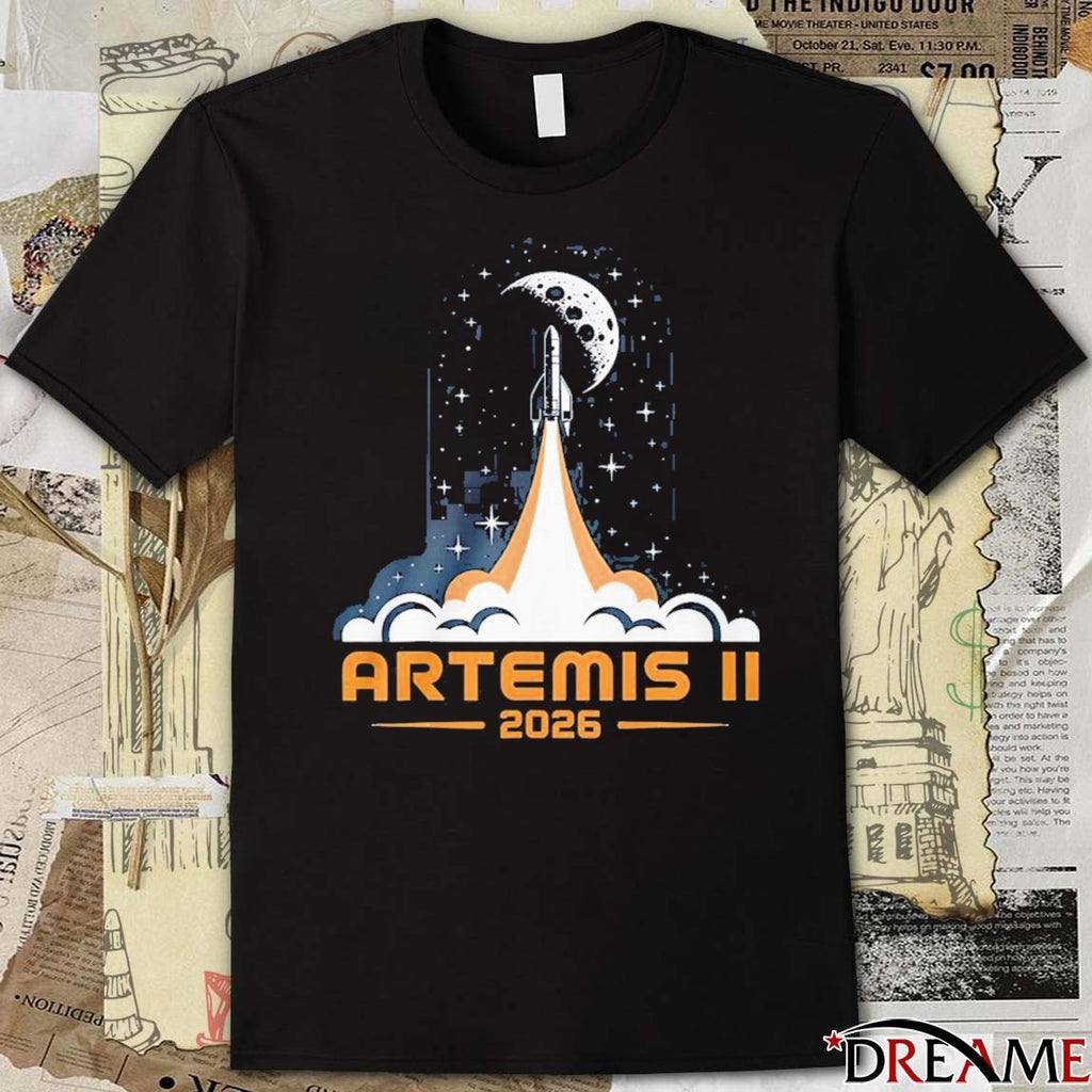 Artemis II Moon Launch 2026 Mission t-shirt