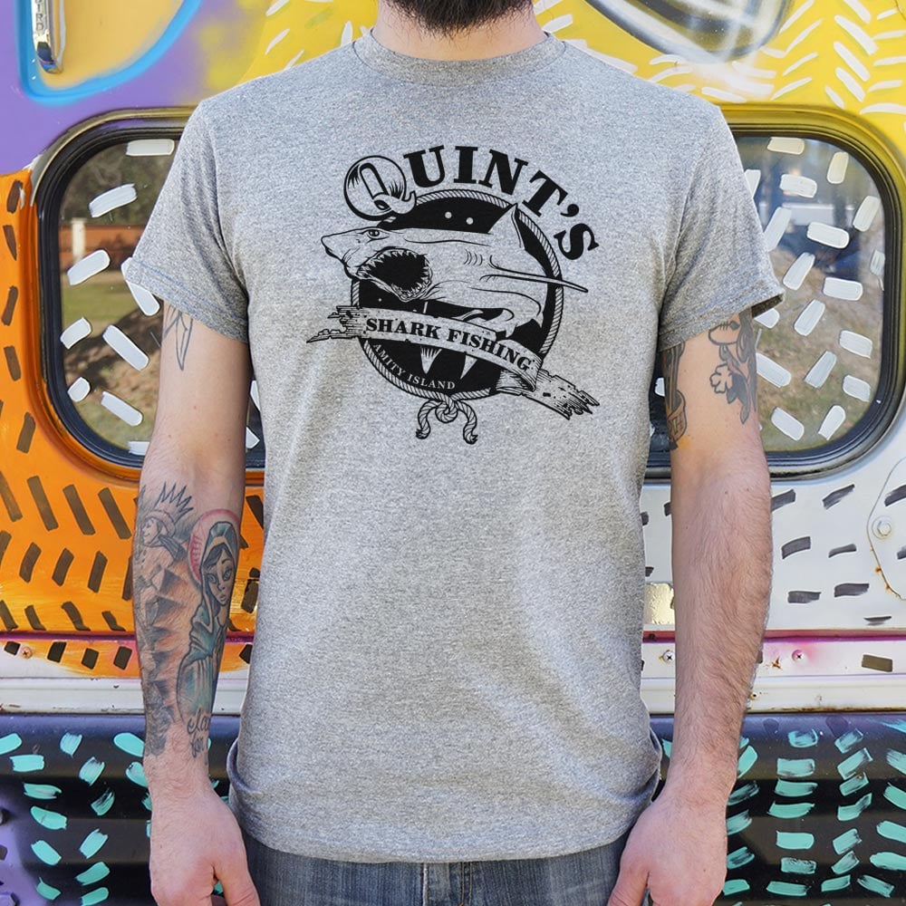 Quint's Shark Fishing Amity Island Vintage Shark Emblem