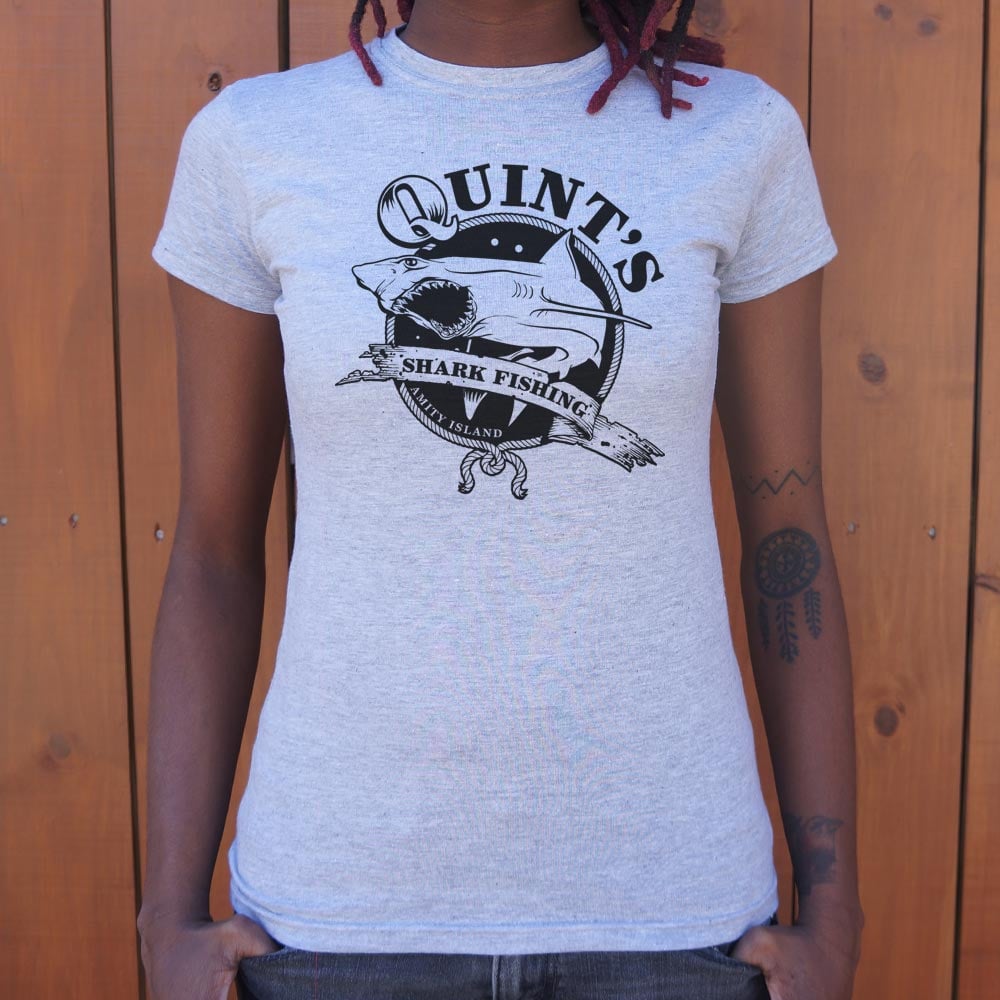 Quint's Shark Fishing Amity Island Vintage Shark Emblem
