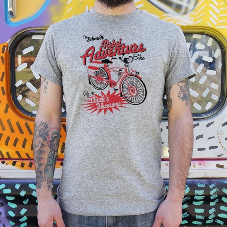 Rebel Adventure Retro Red Bicycle Ad