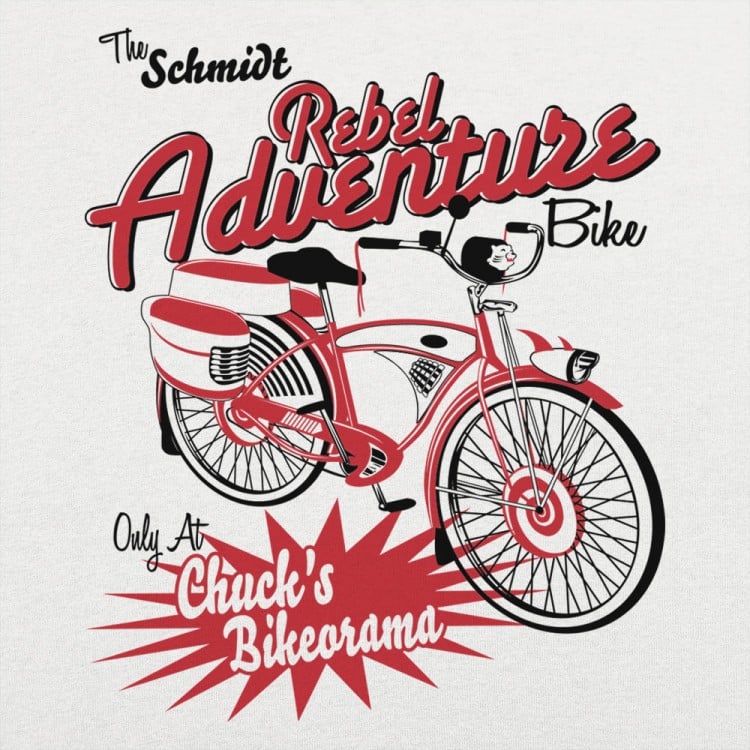 Rebel Adventure Retro Red Bicycle Ad