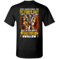 Never Underestimate This October Guy Once You Put My Meat In You Mouth Shirt, Hoodie, Tank