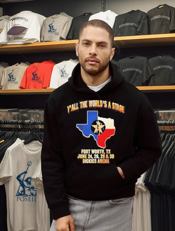 Rush Y’all The World’s A Stage Fort Worth Tx June 2026 T-shirt