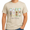 Hoppin' Into Spring Easter Dog Lover T-Shirt Cute Puppy Graphic Unisex Tee