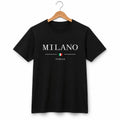 Men's Milano Italia Graphic T Shirt Crew Neck Casual Cotton Short Sleeve Tee