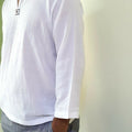 T-Shirt Cotton Linen Thai Hippie Shirt V-Neck Mens Yoga Top Blouse  Summer
