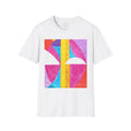 Cheerful Smile Art | Abstract Figure Shirt | Storytelling Design | Wearable Art