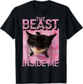 The Beast Inside Me Cat Meme T-Shirt for Men