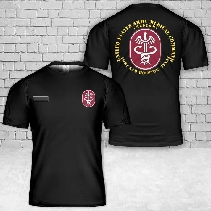 Custom Name U.S. Army Medical Command (MEDCOM) T-Shirt 3D
