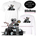 Digirods Rat Rod Racer Black Deuce Coupe Hot Rod Race Car Cartoon Art T Shirt