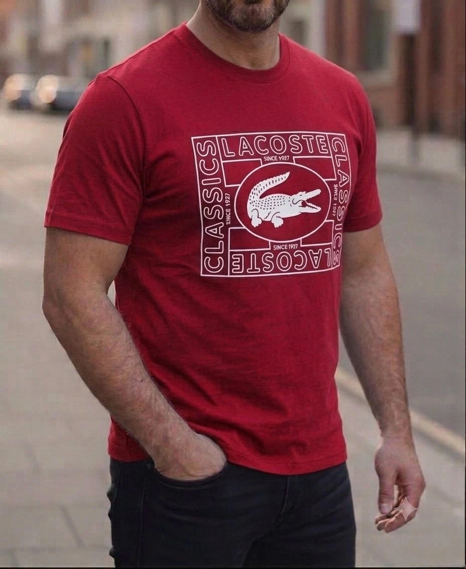 Lacoste Men's Cotton T-shirt Red Colour