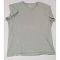 H&M V-Neck T-Shirt Mens XL Sage Green Excellent Regular Fit Slub Cotton Tee