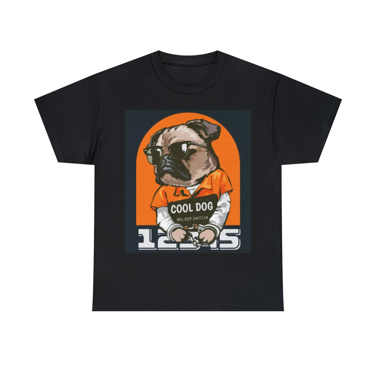 Cool Dog Funny Cute Graphic T shirt Unisex Heavy Cotton Tee