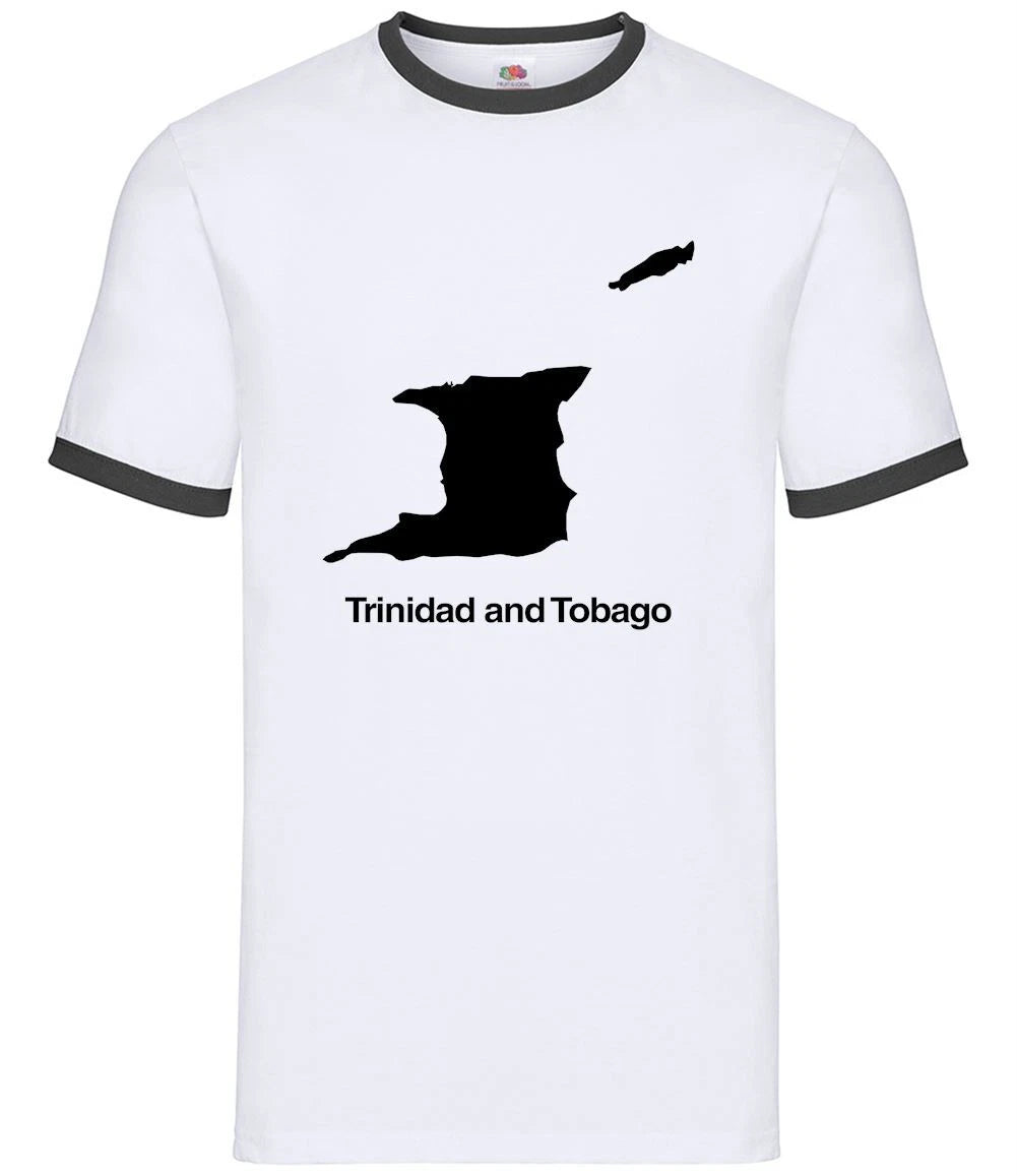 Trinidad and Tobago Silhouette - Mens Ringer - Port of Spain Caribbean Flag