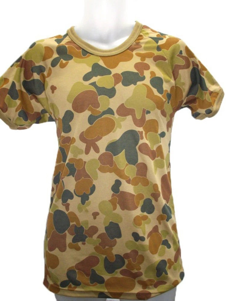 T Shirt - Auscam - Crew - Australian Made - Army & Military
