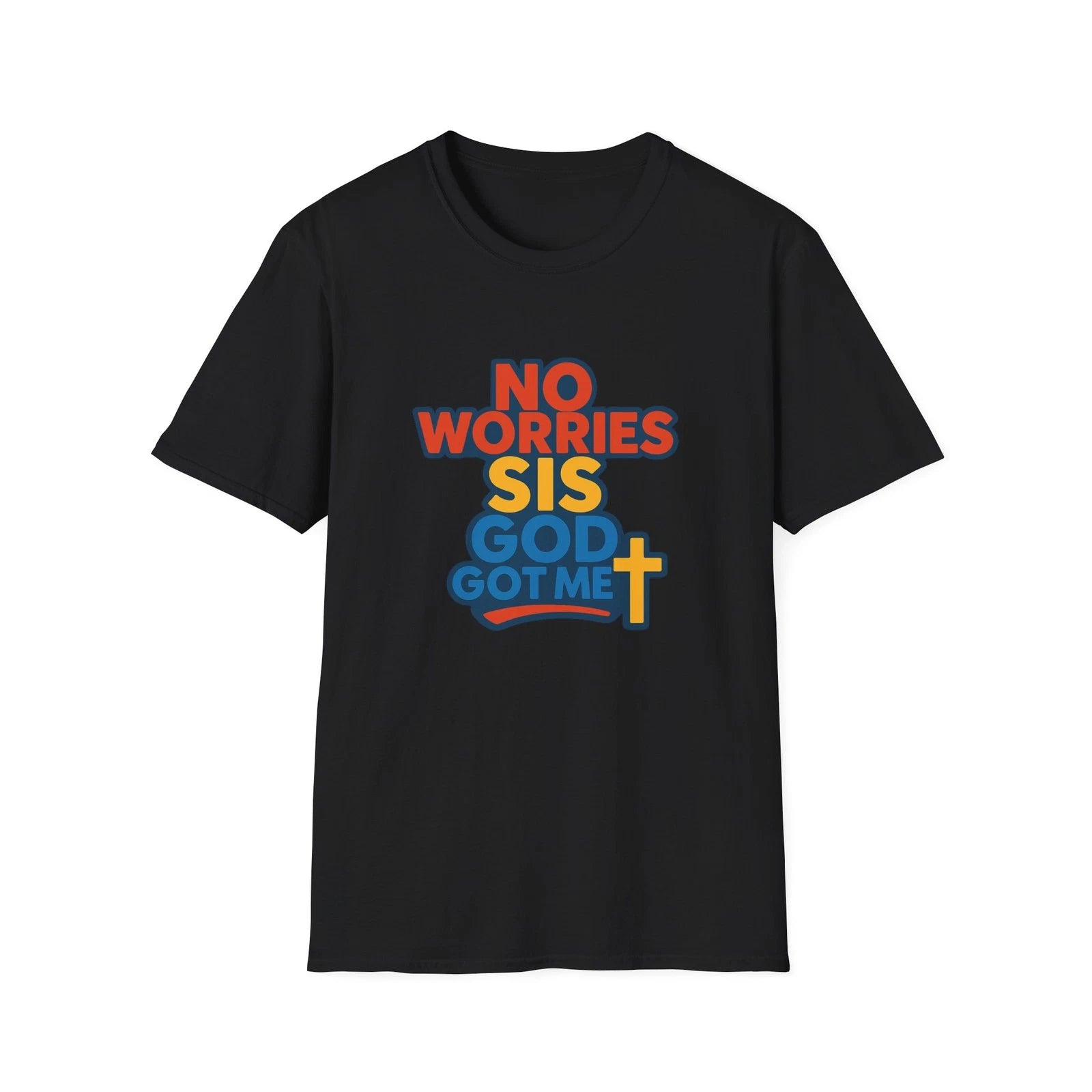 “No Worries Sis, God Got Me” Faith Christian Graphic T-Shirt