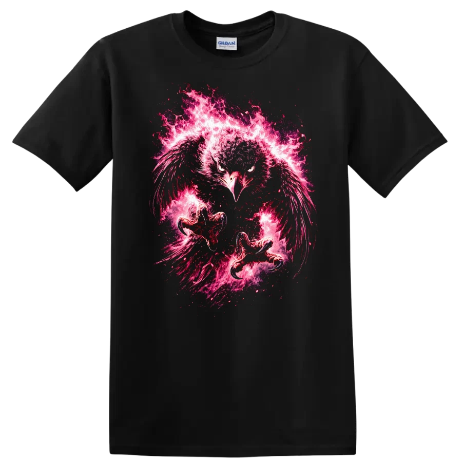 Fiery Phoenix Eagle T Shirt Animal Graphic Art Design Creative Tee