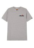 ellesse Men's Voodoo Short Sleeve T-Shirt, Classic Logo Cotton Tee, Grey Marl