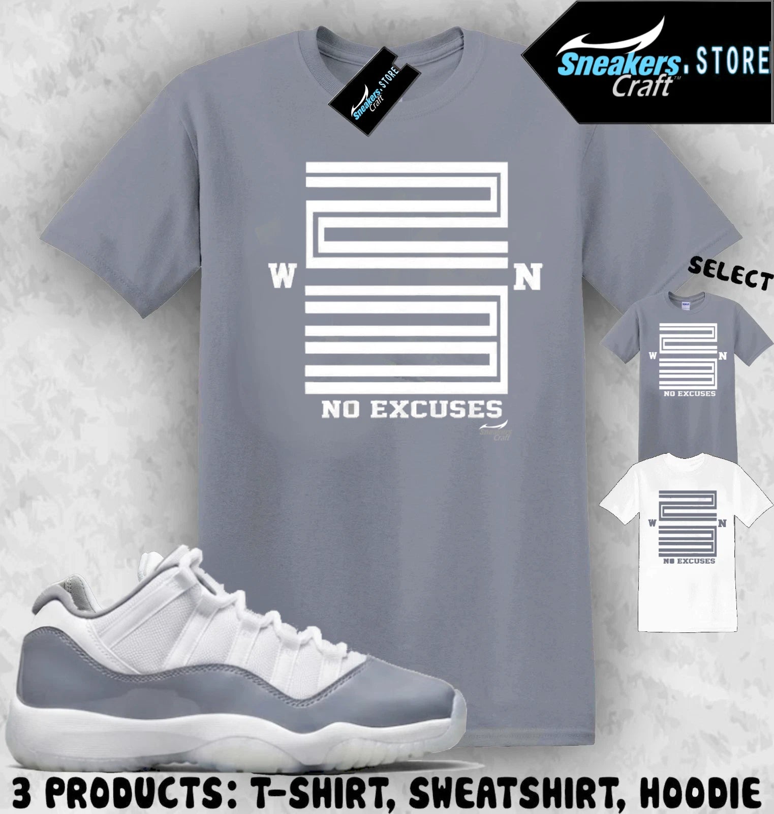 Shirts To Match AJ Retro 11 Diffused Blue Sneakers - Win 23 BLUE Tees