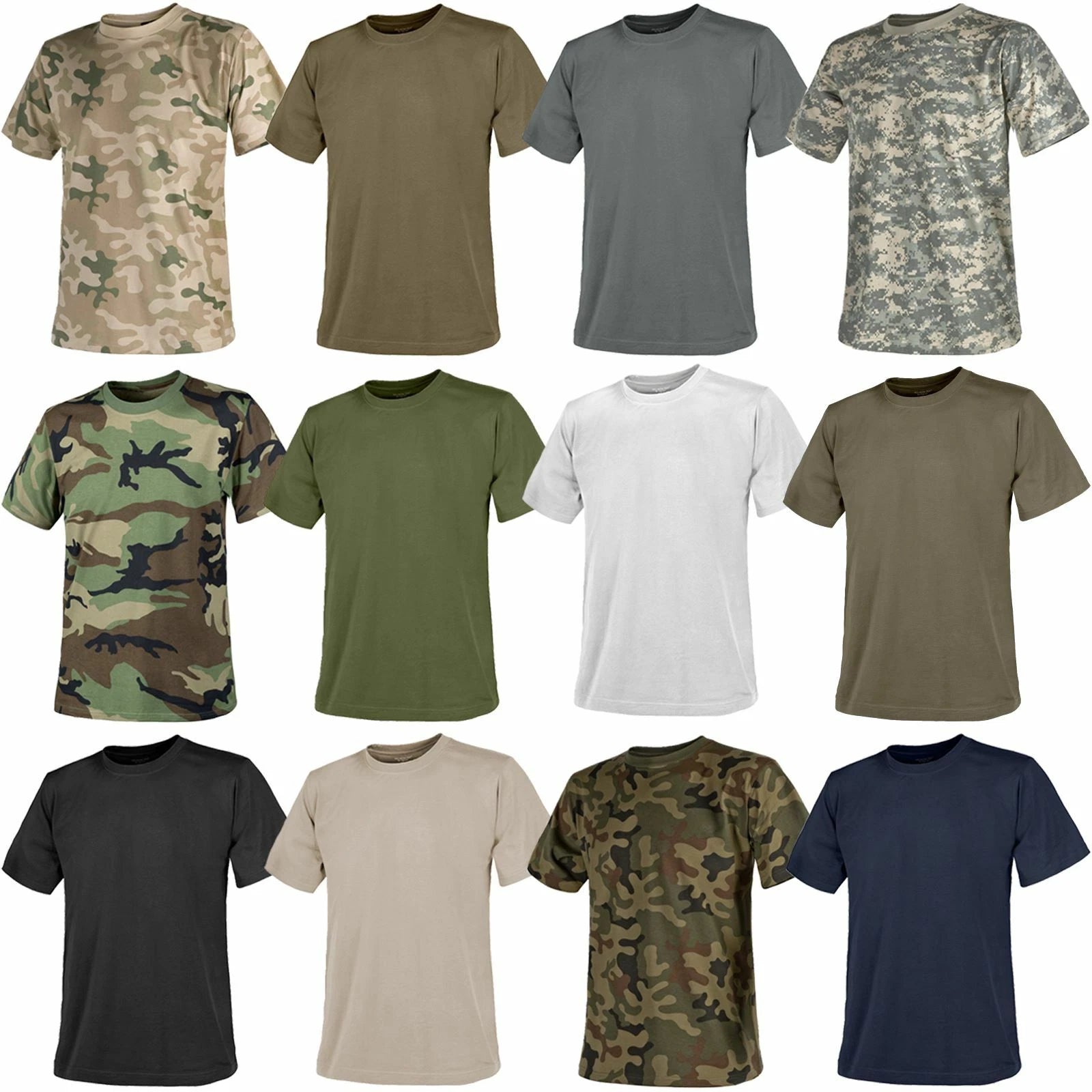 Helikon Mens Army Military Crew Neck Short Sleeve Cotton T-Shirt S-3XL