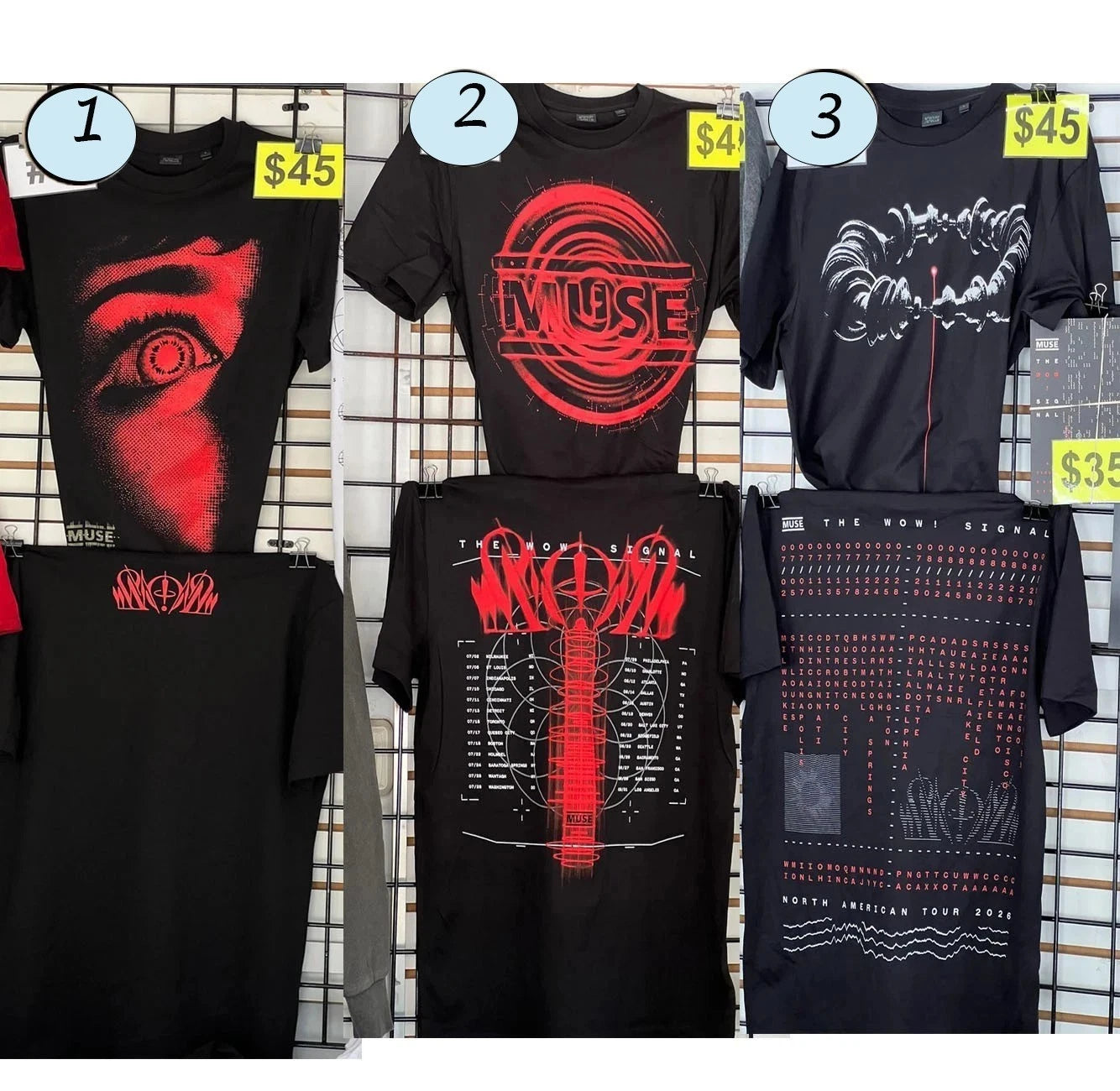 Muse The WOW! Signal North American Tour 2026 Concert T-Shirt Reprint