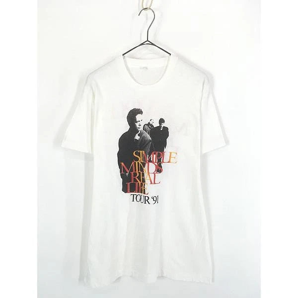 Simple Minds 90s USA Made Tour T-Shirt Real Life Band XL