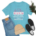 Funny nurse naked people gender neutral custom graphic Jersey Short Sleeve Tee
