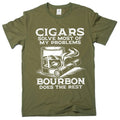 Men's Funny Cigars and Bourbon T-shirt Father's day tee gifts cigar t-shirt