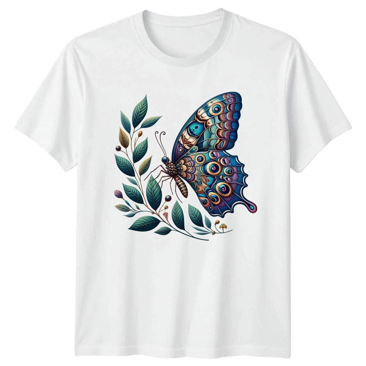 Beautiful Ornate Butterfly Nature Art T-Shirt Animals Birthday Gift For Him