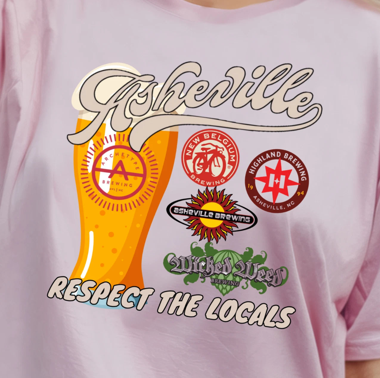 Asheville NC Beer Culture Tee, Respect the Locals Shirt, Craft Beer T-Shirt