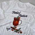 Tommy Bahama Lux T Tee Shirt Feelin Festive Embroidered White LS Extra Large XL