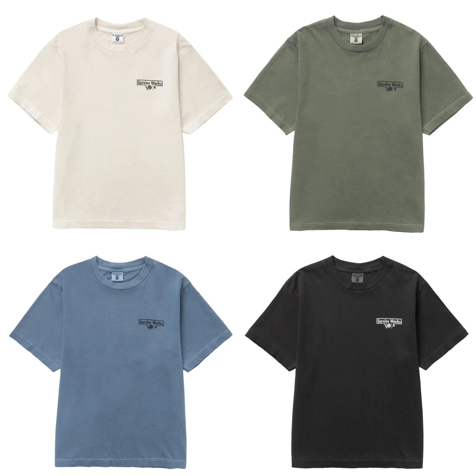 Service Works T-Shirts - Mens Service Works Pigment Dyed Trademark Tee - SW232