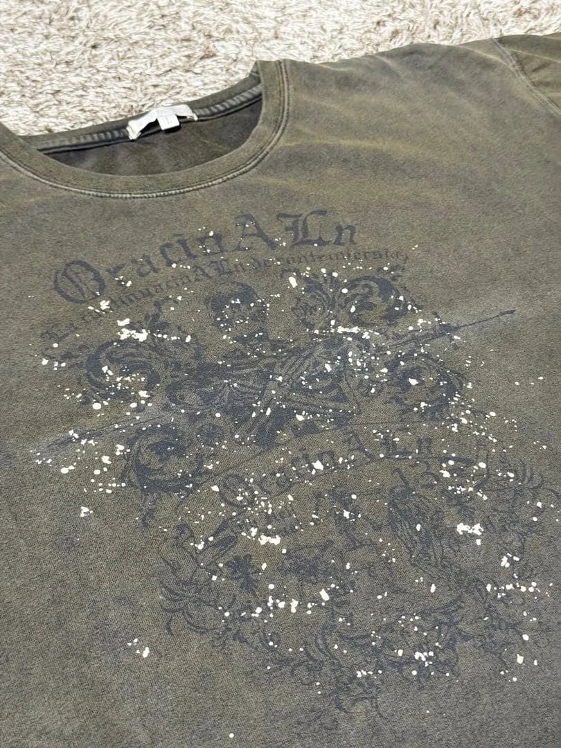 Vintage Skull T-Shirt Grunge Y2K Faded Unisex Size M