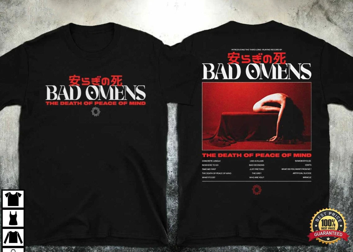 Bad Omens Band The Death Of Peace Of Mind Full Tracklist T-shirt